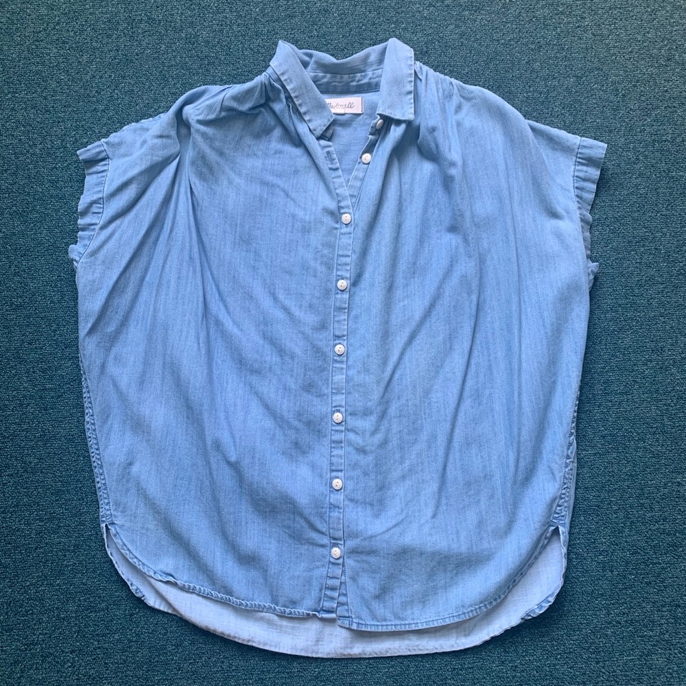 Madewell denim button up short sleeve